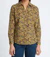 Foxcroft Mary Ditsy Floral Cotton Corduroy Button-up Shirt In Multi