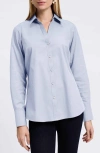 Foxcroft Mary Non-iron Cotton Oxford Button-up Shirt In Blue Wave