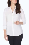 Foxcroft Mary Non-iron Stretch Cotton Button-up Shirt In White