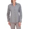 Foxcroft Mary Stripe Stretch Button-up Shirt In Black