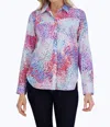 Foxcroft Meghan Multicolor Cotton Button-up Shirt In Multi