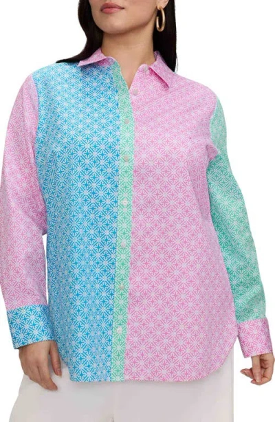 Foxcroft Meghan Geo Shirt In Multi