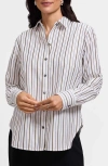 Foxcroft Meghan Metallic Stripe Shirt In Multi