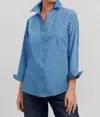 Foxcroft Taylor Fitted Non-iron Shirt In Blue