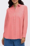 Foxcroft Non-iron Boyfriend Button-up Shirt In Pink