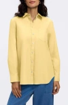 Foxcroft Non-iron Boyfriend Button-up Shirt In Yellow