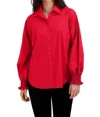 Foxcroft Agnes Split Cuff Popover Blouse In Multi