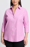 Foxcroft Mary Button-up Blouse In Rose Quartz