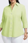 Foxcroft Paityn Button-up Shirt In Pistachio