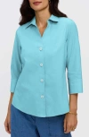 Foxcroft Paityn Non-iron Cotton Shirt In Blue