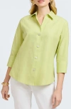 Foxcroft Paityn Non-iron Cotton Shirt In Pistachio