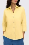 Foxcroft Paityn Non-iron Cotton Shirt In Yellow