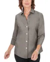 Foxcroft Pandora Non-iron Cotton Shirt In Charcoal
