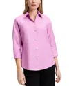 Foxcroft Paige Button-up Blouse In Rose Quartz