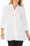 Foxcroft Pamela Non-iron Stretch Tunic In White