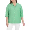 Foxcroft Pandora Non-iron Tunic Shirt In New Leaf