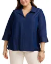 Foxcroft Plus Agnes Denim Shirt In Blue