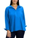 Foxcroft Plus Agnes Stretch Shirt In Cobalt Blue