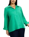 Foxcroft Plus Agnes Stretch Shirt In Kelly Green