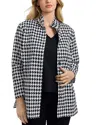 Foxcroft Plus Carolina Houndstooth Shirt In Black