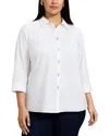 Foxcroft Plus Kelly Stretch Shirt In White