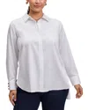 Foxcroft Plus Long Sleeve Matte Shirt In White