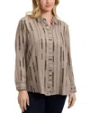 Foxcroft Plus Luna Chain Print Shirt In Brown