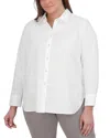 Foxcroft Plus Meghan Shirt In White