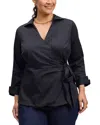 Foxcroft Plus Salina Sol Matte Top In Black