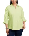 Foxcroft Plus Taylor Blouse In Pistachio