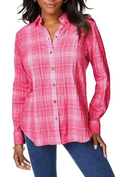 FOXCROFT FOXCROFT RHEA PLAID EASY CARE BUTTON-UP SHIRT