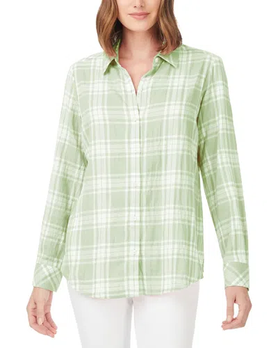Foxcroft Rhea Plaid Shirt In Green