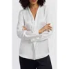 Foxcroft Rosale Ruffle Placket Button-up Shirt In Neutral