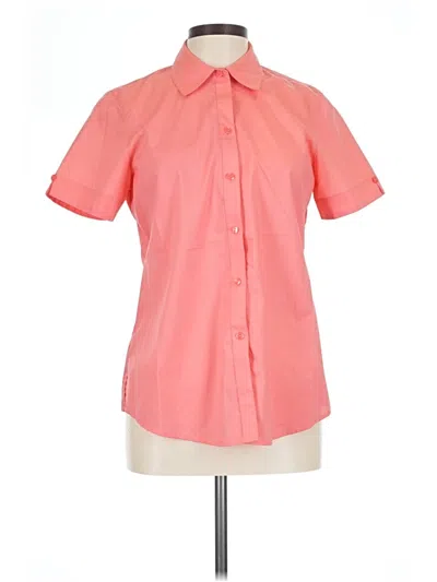Pre-owned Foxcroft Short Sleeve Blouse In Pink