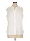 Foxcroft Sleeveless Button Down Shirt In White
