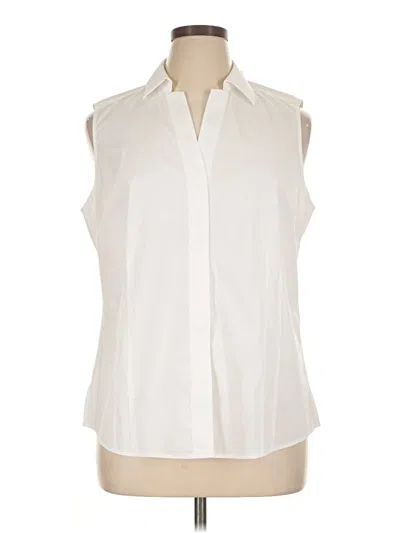 Foxcroft Sleeveless Button Down Shirt In White