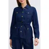 Foxcroft Stella Belted Denim Utility Jacket