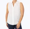 Foxcroft Taylor Essential Stretch Sleeveless Shirt In White In White