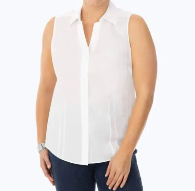 Foxcroft Taylor Essential Stretch Sleeveless Shirt In White