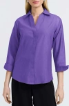 Foxcroft Taylor Fitted Non-iron Shirt In Purple
