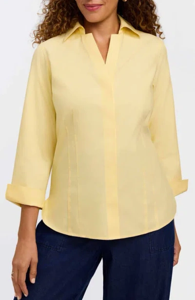 Foxcroft Taylor Fitted Non-iron Shirt In Yellow