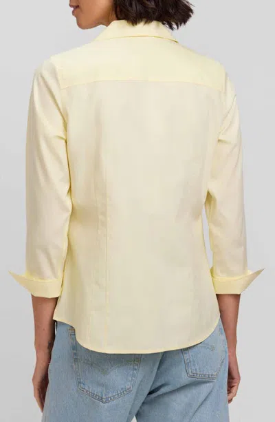 Foxcroft Taylor Fitted Non-iron Shirt In Yellow