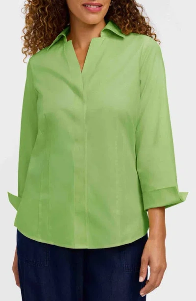 Foxcroft Taylor Fitted Non-iron Shirt In Green