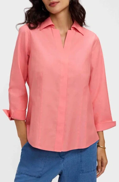 Foxcroft Taylor Fitted Non-iron Shirt In Pink
