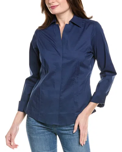 Foxcroft Taylor Stretch Shirt In Blue