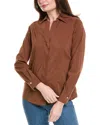 Foxcroft Taylor Stretch Shirt In Brown
