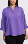 Foxcroft 'taylor' Three-quarter Sleeve Non-iron Cotton Shirt