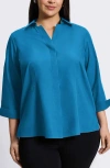 Foxcroft 'taylor' Three-quarter Sleeve Non-iron Cotton Shirt