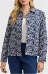 Foxcroft Thelma Jacket In Navy/white