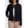 Foxcroft Valerie Crepe Knit Jacket In Black